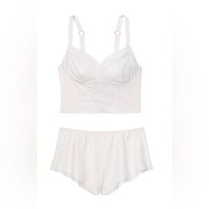 NEW Victoria’s Secret Satin Crop Top Short Panty Set